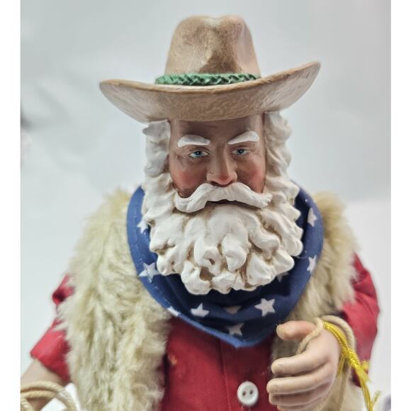 Clothtique Possible Dreams Yuletide Wrangler Santa 713742 - 10.25" T - Picture 7 of 8